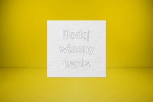 Tabliczka 12 x 12 cm z laminatu grawerskiego aluminium szczotkowane