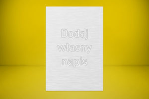 Tabliczka 15 x 25 cm z laminatu grawerskiego aluminium szczotkowane