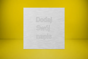 Tabliczka 15 x 15 cm z laminatu grawerskiego stal szczotkowana