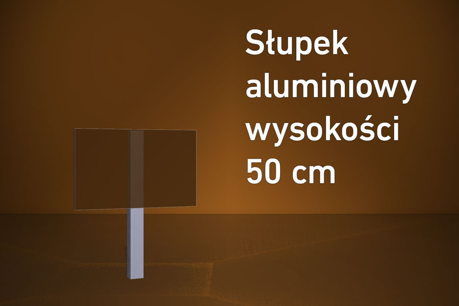 Słupek aluminiowy HD 50 cm