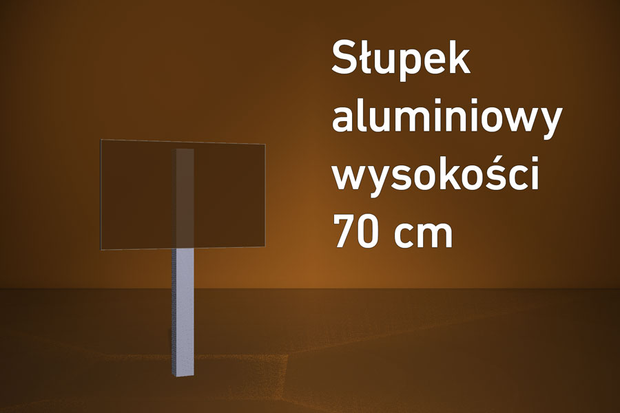 Słupek aluminiowy HD 70 cm